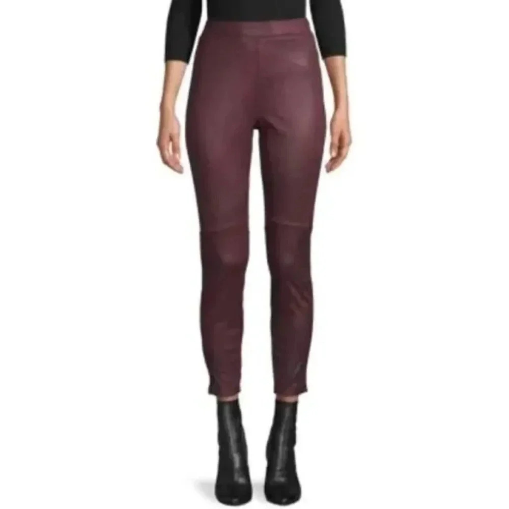 Free People Midnight Vegan Suede Wine Leggings - Picture 7 of 8